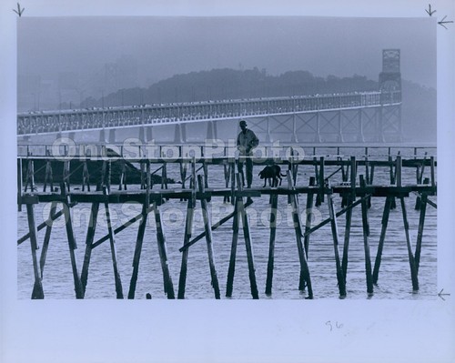 1989 man walking his - dog, on