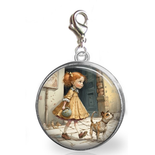 Vintage little girl walking - girl,