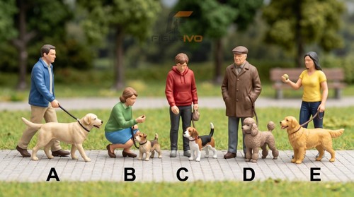 Person walking dog - person, urban