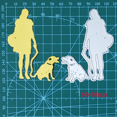 Woman walking dog leash - walking, on