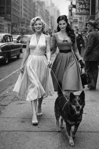 Black white photograph women - black,