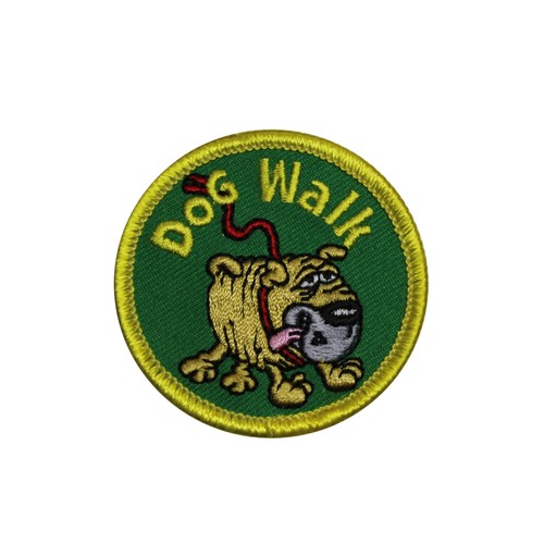 Dog walk embroidered iron - iron, on