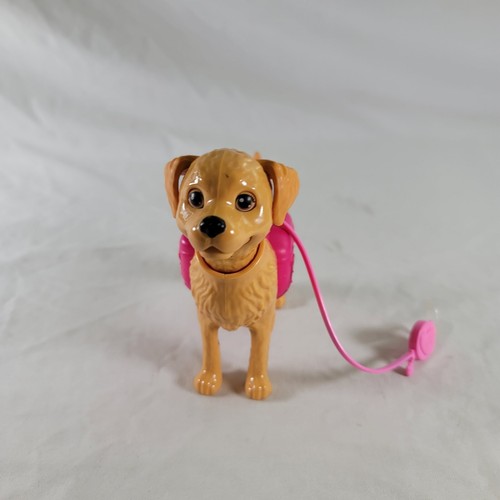 Barbie dog walk leash - on,