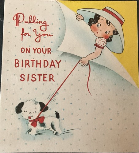 Vtg birthday greeting card - vtg,