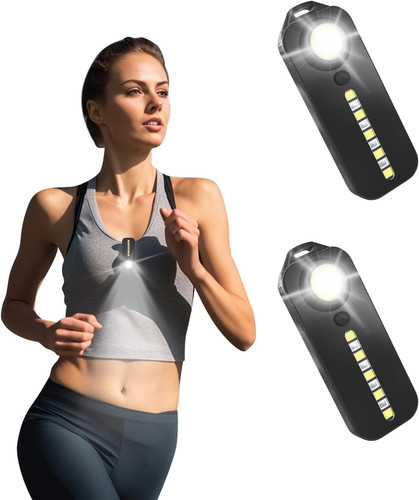 Clip flashlight - on,