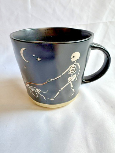 Halloween skeleton walking - skeleton, a