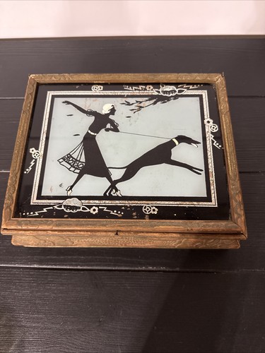 Art deco silhouette woman - of,